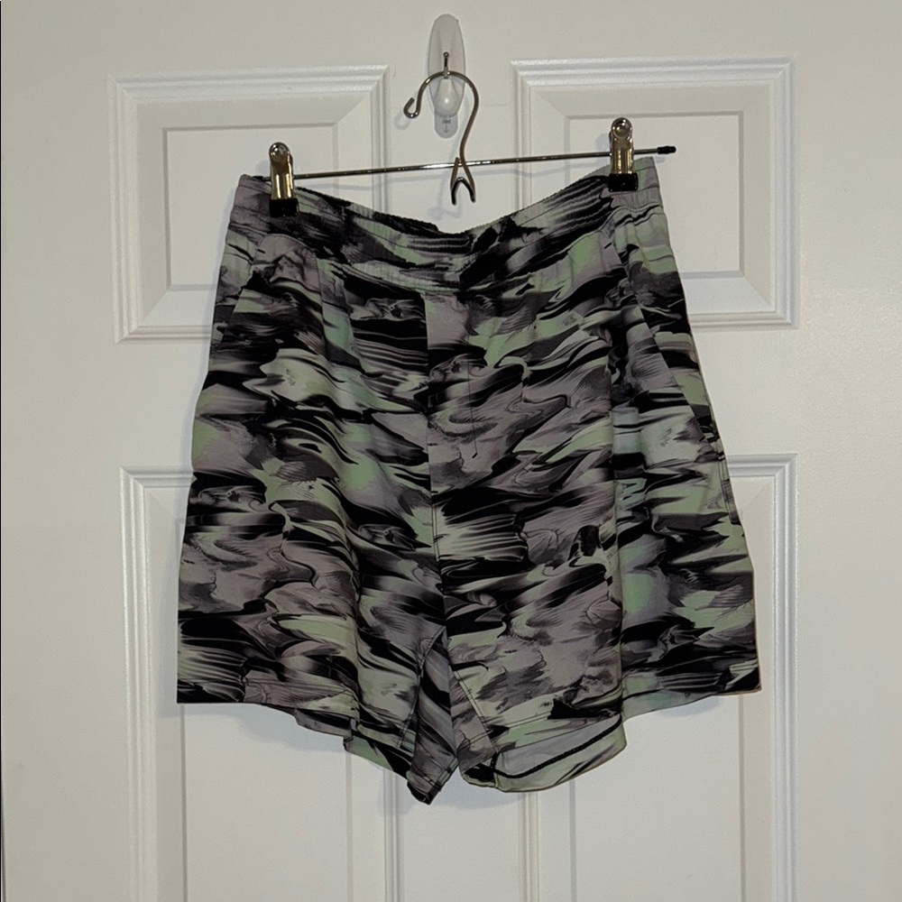 Lululemon Black and Gray Pace Breaker 5” Linerless Shorts